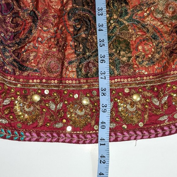 Ethnic Bohemian Festival Maxi
Skirt India Zari Embroidery
Cotton Sequin Quilted - Picture 13 of 14